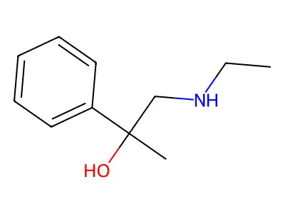1-(Ethylamino)-2-phenylpropan-2-ol structure