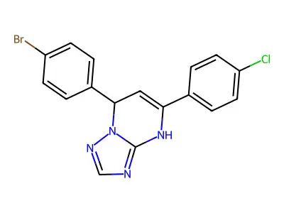 7-(4-Bromophenyl)-5-(4-chlorophenyl)-4,7-dihydro(1,2,4)triazolo(1,5-A)pyrimidine structure