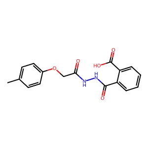 2-((2-((4-Methylphenoxy)acetyl)hydrazino)carbonyl)benzoic acid structure
