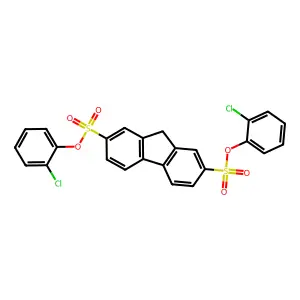 Bis(2-chlorophenyl) 9H-fluorene-2,7-disulfonate structure