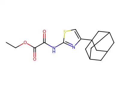 Ethyl ((4-(1-adamantyl)-1,3-thiazol-2-YL)amino)(oxo)acetate structure