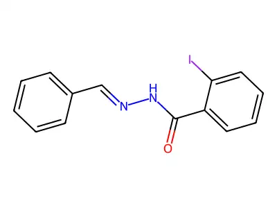 N-(benzylideneamino)-2-iodobenzamide structure