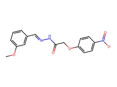 N-[(3-methoxyphenyl)methylideneamino]-2-(4-nitrophenoxy)acetamide structure