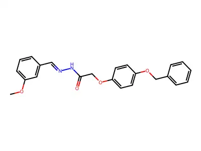 N-[(3-methoxyphenyl)methylideneamino]-2-(4-phenylmethoxyphenoxy)acetamide structure