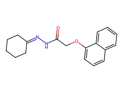 N'-Cyclohexylidene-2-(1-naphthyloxy)acetohydrazide structure