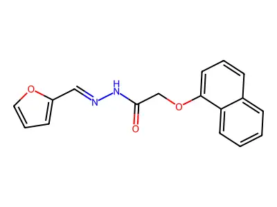 N-(furan-2-ylmethylideneamino)-2-naphthalen-1-yloxyacetamide structure