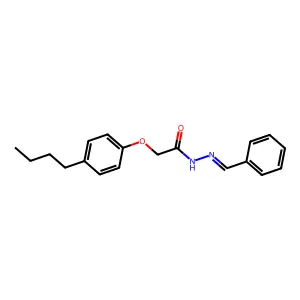 2-(4-Butylphenoxy)acetic acid 2-(phenylmethylene)hydrazide structure