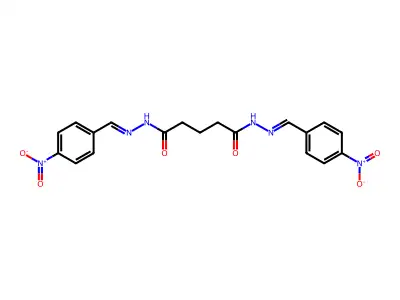 N,N'-bis[(4-nitrophenyl)methylideneamino]pentanediamide structure