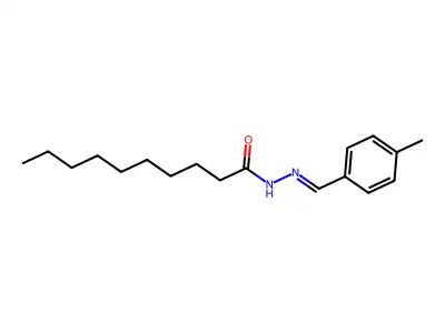 N-[(4-methylphenyl)methylideneamino]decanamide structure