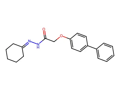 2-((1,1'-Biphenyl)-4-yloxy)-N'-cyclohexylideneacetohydrazide structure