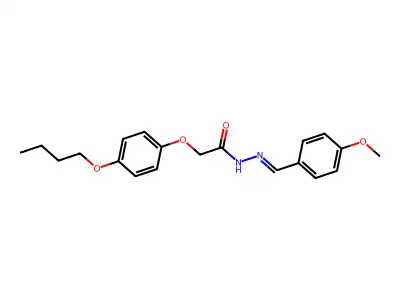 2-(4-butoxyphenoxy)-N-[(4-methoxyphenyl)methylideneamino]acetamide structure