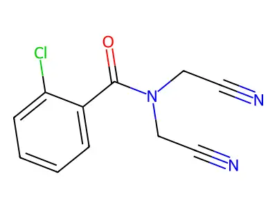 2-chloro-N,N-bis(cyanomethyl)benzamide structure
