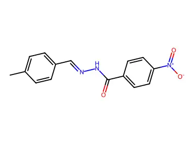 N-[(4-methylphenyl)methylideneamino]-4-nitrobenzamide structure