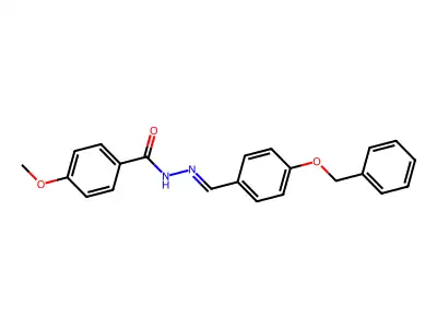 4-methoxy-N-[(4-phenylmethoxyphenyl)methylideneamino]benzamide structure