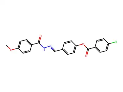 [4-[[(4-Methoxybenzoyl)hydrazinylidene]methyl]phenyl] 4-chlorobenzoate structure