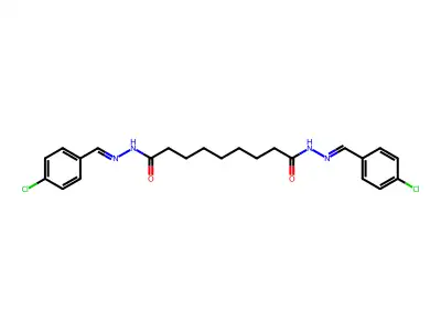 Nonanedioic acid, 1,9-bis[2-[(4-chlorophenyl)methylene]hydrazide] structure