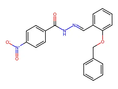 4-nitro-N-[(2-phenylmethoxyphenyl)methylideneamino]benzamide structure