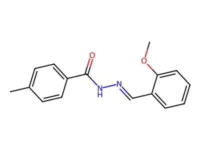 N-[(2-methoxyphenyl)methylideneamino]-4-methylbenzamide structure