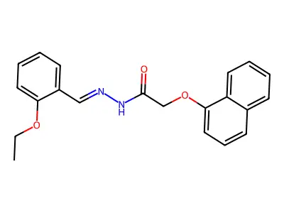 N-[(2-ethoxyphenyl)methylideneamino]-2-naphthalen-1-yloxyacetamide structure