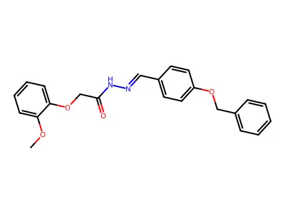 2-(2-methoxyphenoxy)-N-[(4-phenylmethoxyphenyl)methylideneamino]acetamide structure