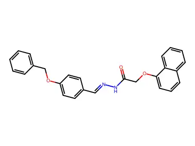 2-naphthalen-1-yloxy-N-[(4-phenylmethoxyphenyl)methylideneamino]acetamide structure