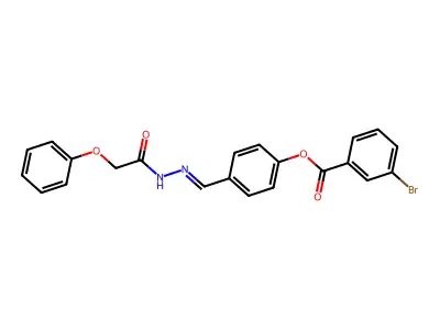 [4-[[(2-Phenoxyacetyl)hydrazinylidene]methyl]phenyl] 3-bromobenzoate structure