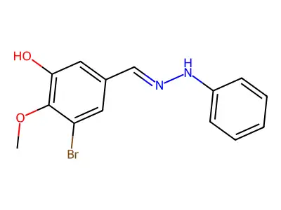 3-Bromo-2-methoxy-5-[(phenylhydrazinylidene)methyl]phenol structure