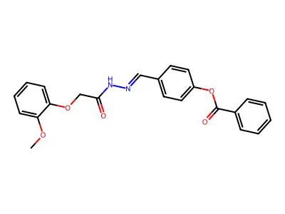 [4-[[[2-(2-Methoxyphenoxy)acetyl]hydrazinylidene]methyl]phenyl] benzoate structure