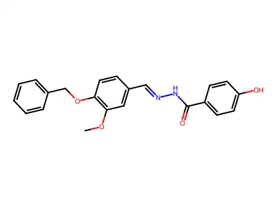4-hydroxy-N-[(3-methoxy-4-phenylmethoxyphenyl)methylideneamino]benzamide structure