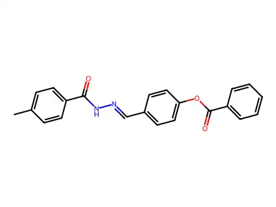 [4-[[(4-Methylbenzoyl)hydrazinylidene]methyl]phenyl] benzoate structure