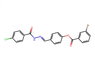 [4-[[(4-Chlorobenzoyl)hydrazinylidene]methyl]phenyl] 3-bromobenzoate structure