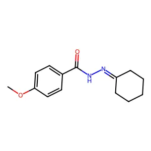 N'-cyclohexylidene-4-methoxybenzohydrazide structure