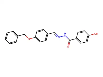 4-hydroxy-N-[(4-phenylmethoxyphenyl)methylideneamino]benzamide structure