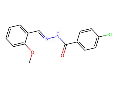 4-chloro-N-[(2-methoxyphenyl)methylideneamino]benzamide structure