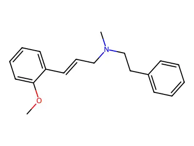3-(2-methoxyphenyl)-N-methyl-N-(2-phenylethyl)prop-2-en-1-amine structure