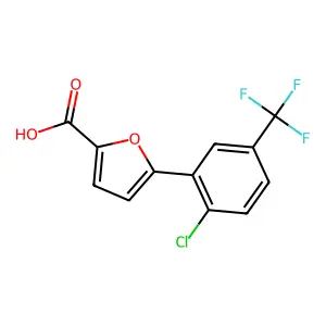 5-(2-Chloro-5-(trifluoromethyl)phenyl)-2-furoic acid structure