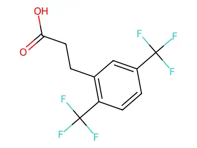 trans-2,5-Bis(trifluoromethyl)cinnamic acid structure