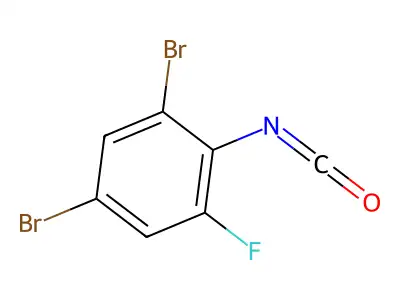 2,4-Dibromo-6-fluorophenyl isocyanate structure