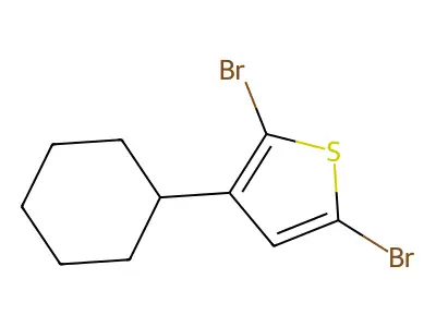 2,5-Dibromo-3-cyclohexylthiophene structure