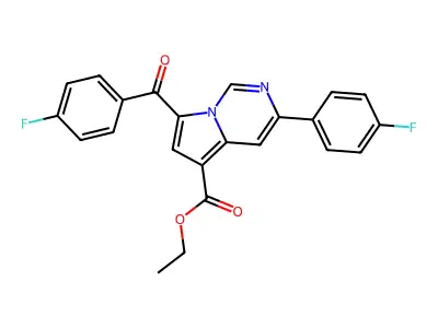 ET 7-(4-Fluorobenzoyl)-3-(4-fluorophenyl)pyrrolo(1,2-C)pyrimidine-5-carboxylate structure