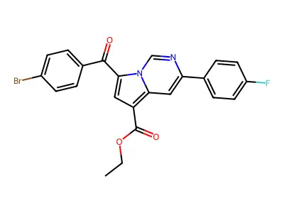 ET 7-(4-Bromobenzoyl)-3-(4-fluorophenyl)pyrrolo(1,2-C)pyrimidine-5-carboxylate structure