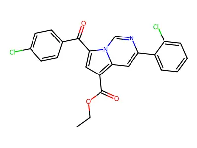 ET 7-(4-Chlorobenzoyl)-3-(2-chlorophenyl)pyrrolo(1,2-C)pyrimidine-5-carboxylate structure