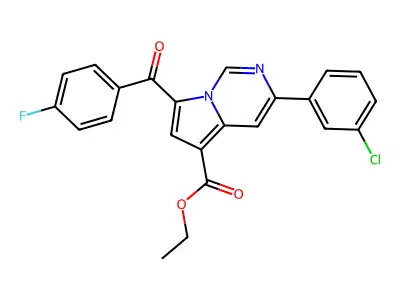 ET 3-(3-Chlorophenyl)-7-(4-fluorobenzoyl)pyrrolo(1,2-C)pyrimidine-5-carboxylate structure