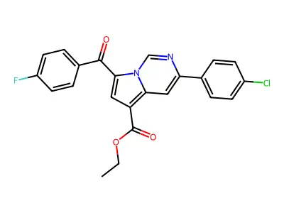 ET 3-(4-Chlorophenyl)-7-(4-fluorobenzoyl)pyrrolo(1,2-C)pyrimidine-5-carboxylate structure