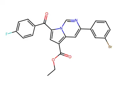 ET 3-(3-Bromophenyl)-7-(4-fluorobenzoyl)pyrrolo(1,2-C)pyrimidine-5-carboxylate structure