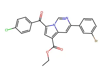 ET 3-(3-Bromophenyl)-7-(4-chlorobenzoyl)pyrrolo(1,2-C)pyrimidine-5-carboxylate structure