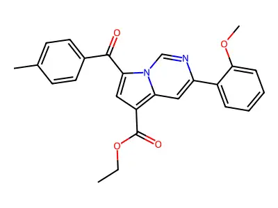 ET 3-(2-Methoxyphenyl)-7-(4-methylbenzoyl)pyrrolo(1,2-C)pyrimidine-5-carboxylate structure