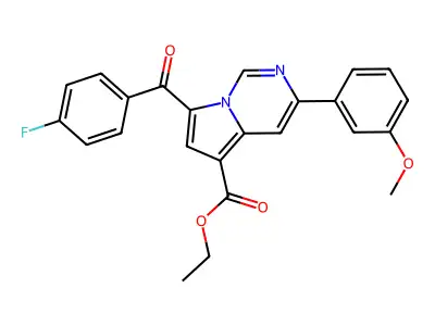 ET 7-(4-Fluorobenzoyl)-3-(3-methoxyphenyl)pyrrolo(1,2-C)pyrimidine-5-carboxylate structure