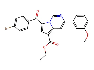 ET 7-(4-Bromobenzoyl)-3-(3-methoxyphenyl)pyrrolo(1,2-C)pyrimidine-5-carboxylate structure