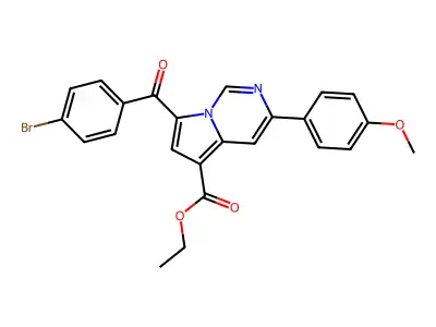 ET 7-(4-Bromobenzoyl)-3-(4-methoxyphenyl)pyrrolo(1,2-C)pyrimidine-5-carboxylate structure